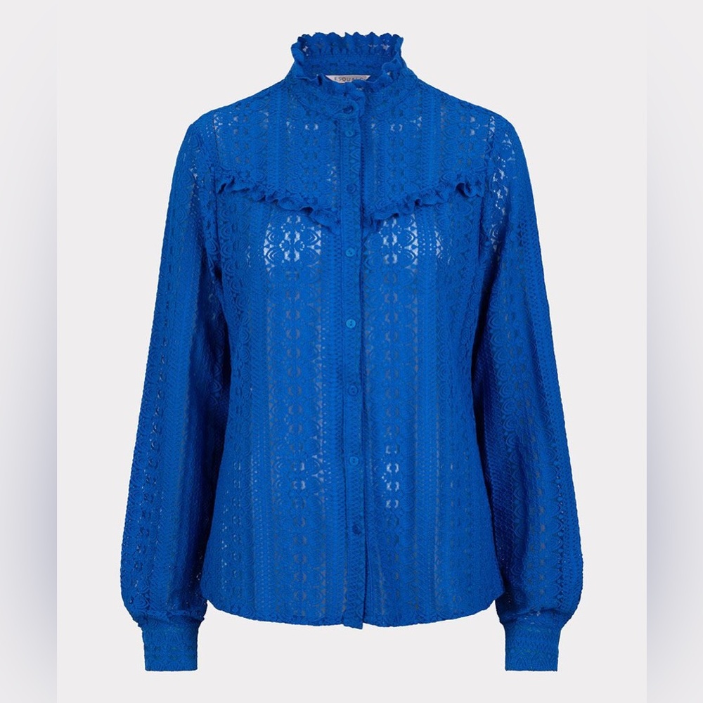 Esqualo Lace Ruffle Blouse NWT size 6